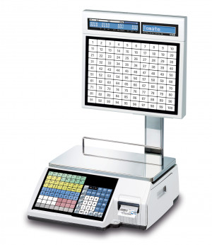 CAS, CL5000J-SB, Selbstbedienungswaage / Etikettierwaage, geeicht